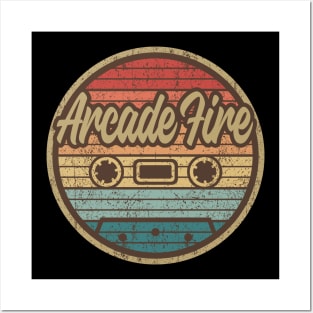 arcade fire cassette retro circle Posters and Art